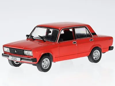 Lada 2105 Shiguli 1983 Red East Model GDR Diecast Model Car DD107 Hachette 1:43 • $35.90