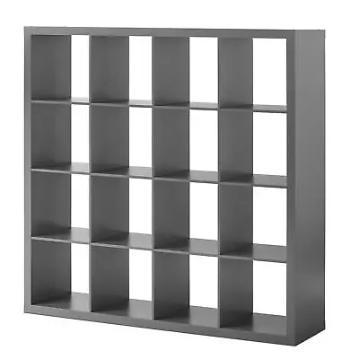 Large 16 Cube Modern Bookshelf  Storage Organizer Office Living Room Den Grey • $143.89