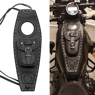 Motorcycle Tank Bag Cover Panel Pad W/Pouch  For Harley SPORTSTER XL883 1200 • $29.59