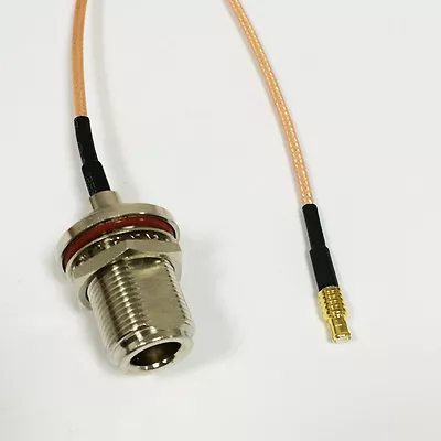N Type Female To MCX Male Straight RF Cable RG316 6inch 15cm For Wireless Card • $2.38