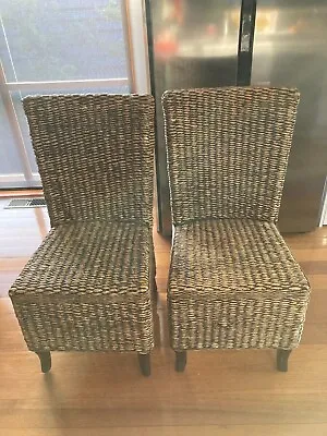 $50 • Buy Home Furniture Two Wicker Dining Chairs
