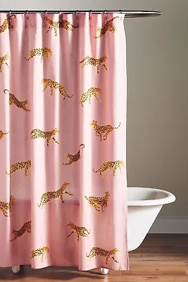 New Anthropologie Leopard Organic Shower Curtain • £77.86