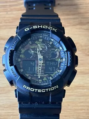 CASIO G-SHOCK Men's Analog-Digital Watch Black Camo GA-100CF 5081 NEW BATTERY • $59.99