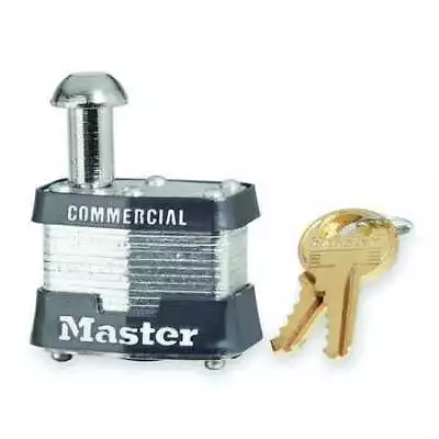 Master Lock 443 Padlock Keyed Different Single Post Shackle Rectangular • $11.85