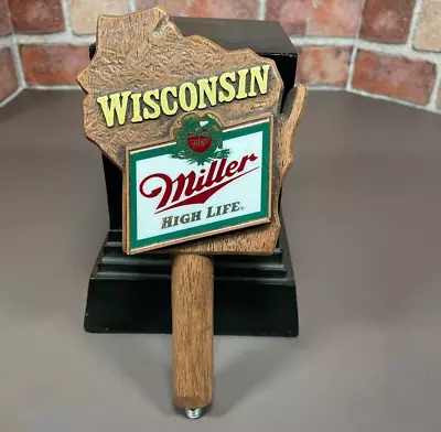 Wisconsin State Shaped Miller High Life Draft Tap Handle. Rare.  • $54.89