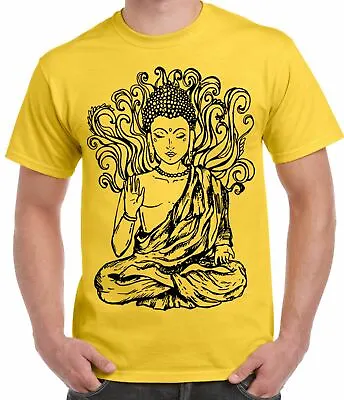 £12.95 • Buy Buddha Design Large Print Men's T-Shirt - Buddhist Buddhism Meditation