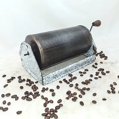 Antique Coffee Beans Roaster Barrel On Stand Grilloir Cafe Kaffeeröster • $163.62