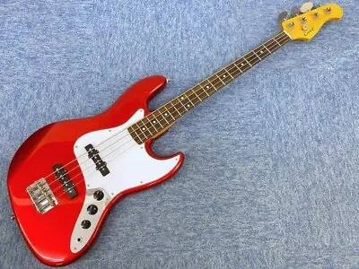 Used Cool Z / Fujigen ZJB-M1R Candy Apple Red MIJ Jazz Bass Medium Scale W/GB • $665.98