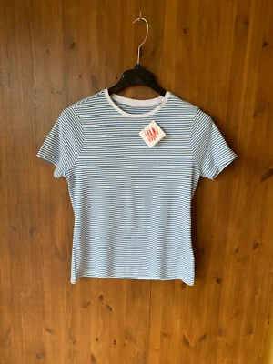 $18.17 • Buy 💖 BNWT - JOHN LEWIS T-SHIRT Blue White Striped 100% Cotton  UK 14
