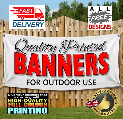 PVC Banners Outdoor Heavy Duty Custom Printed Advertising PVC Banner Sign  • £16