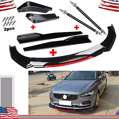 For Volvo S40 S60 S80 Front Rear Bumper Lip Spoiler Splitter Body Kit Side Skirt • $59.99