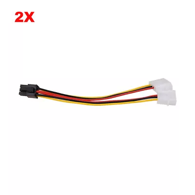 Molex 4 Pin To PCI-E PCI Express 6 Pin Converter Adapter Power Supply Cable • $5.98