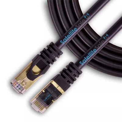 SatelliteSale RJ45 Cat-7 Ethernet Network Internet Cable Black Cord • $15.95