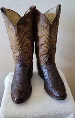 Tony Lama  El Rey  Exotic Vintage Boots  Tobacco  Color 10D USA • $525