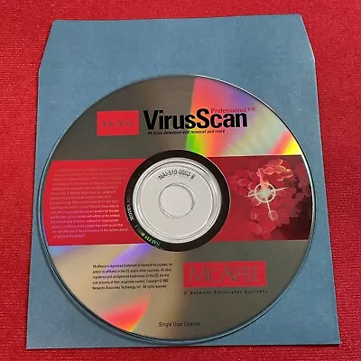 Mcafee Virus Scan Professional 6.0 Disc Only Very Good Condition • $9.99