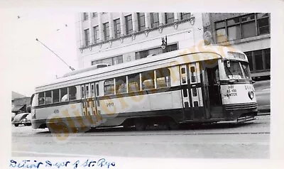 Vtg Trolley / Streetcar Photo 100 Detroit Dept. Of ST. RYS. Zoo Sign P00253 • $7.50