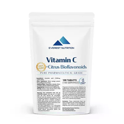 Ascorbic Acid Vitamin C 1000mg Tablets With Citrus Bioflavonoids Extract  • $9.49