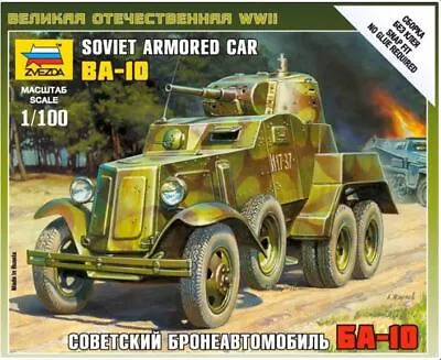 Zvezda 1/100 Soviet BA-10 Armoured Car • $10