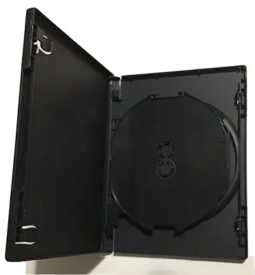 1 Black Triple Disc DVD Case - Standard Size - 14mm - Three 3 DVDs - Hinged Tray • $3.39