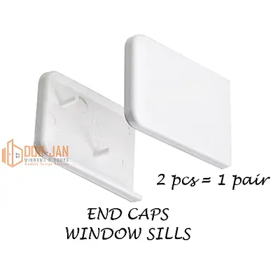 2pcs-1pair Short End Caps Cover Board Window Sill End Caps UPVC Plastic Capping • £4.39