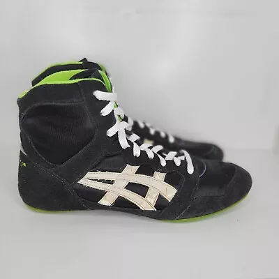 Vintage Asics JL70 Split Second Wrestling Shoes Size 10 Black Green RARE 90s • $199.99