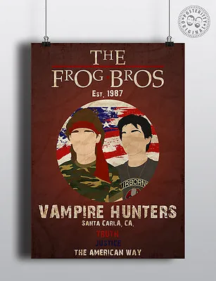 THE LOST BOYS - FROG BROTHERS - Vampire Hunters Advert Minimal Cult Movie Poster • £4.50