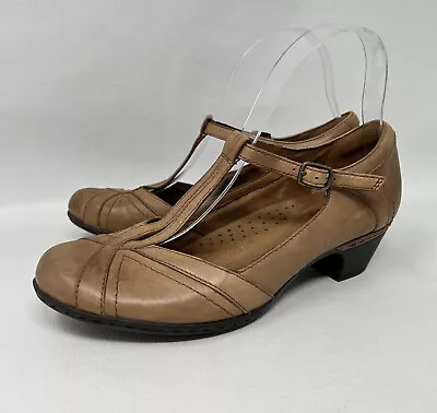 Rockport Women’s Brynn Tan Leather T-Strap Heels Size 7M • $19.75