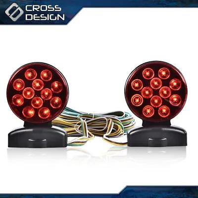 Fit For Magnetic Towing Light 12V Tow Trailer Lights LED Brake Tail Signal Lamp • $26.46