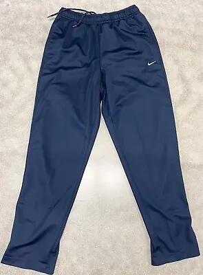 Nike Track Pants Mens Medium Blue Athletic Gym Lightweight Ankle Zipper Workout • $10.99