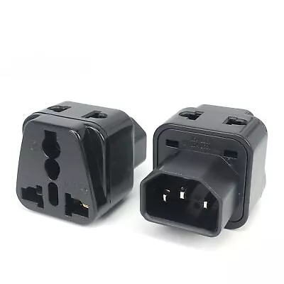 2 Pack C14 To Nema 515r Power Adapter Iec C14 To Universal Female Au Us Uk Eu • $13.20