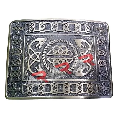 Scottish & Highland Kilt Belt Buckle Celtic Design High Quality Antique Finish • $14.99