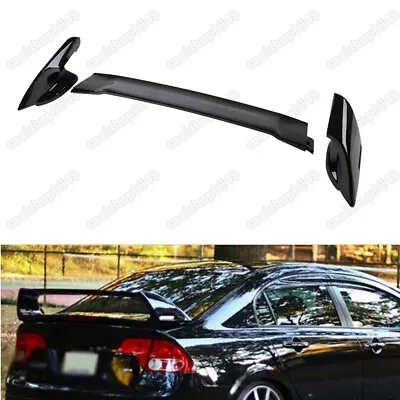 Black Mugen Style RR Trunk Wing Spoiler Fits Honda Civic 2DR Coupe 06-11 • $78.23