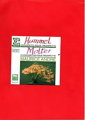 Trumpet - Maurice Andre - Hummel & Molter Concertos - Erato CD • $2.51