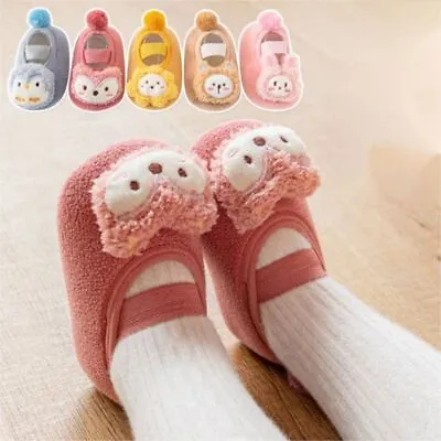 £4.99 • Buy Newborn Baby Girls Boys Toddler Soft Cute Warm Slippers Non-Slip Socks Shoes New