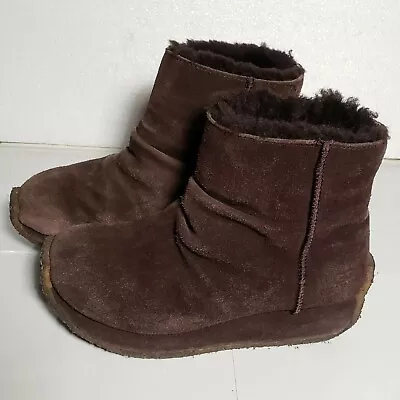 UGG Australia Sleigh Sheepskin Women's  Boots Size 6 Dark Brown 5411 • $35.99