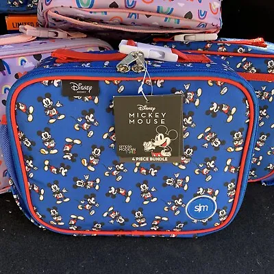 New Mickey Mouse Disney Licensed Lunch Box 4-Piece Padded Insulated Ice Pack • $7