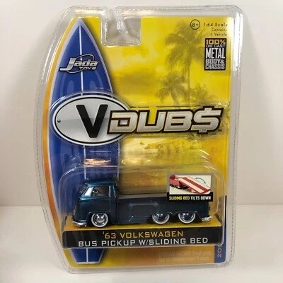$19.99 • Buy Jada VDubs '63 Volkswagen Bus Pickup W/ Sliding Bed 1:64 2007 Wave 2 1963 Vw