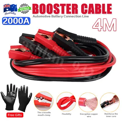 2000AMP Jumper Start Lead Jump Car Battery Starter Booster Cables Heavy Duty AU • $23.98