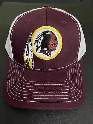 Vintage Throwback Old Washington Redskins Logo Embroidered Trucker Cap Hat NEW • $22