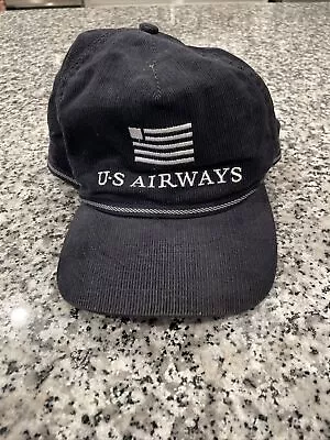 Vintage Swingster US Airways Snap Back Corduroy Cap Hat USA Pilot  • $17.99