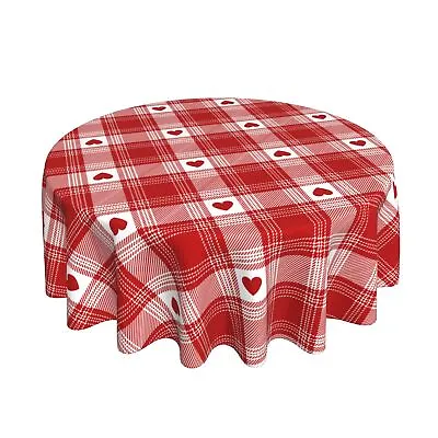 Valentines Day Round Tablecloth 60 Inch Happy Mothers Day Table Cloth Gift Lo... • $24.16