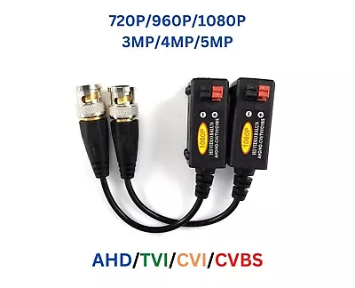 HD 1080p 5mp Video Balun Security Camera Video Connector Via Cat5 Cat6 Cable • $8.40