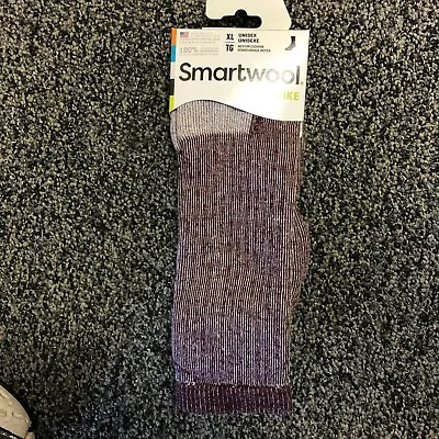 $16.95 • Buy NEW Smartwool Mens Hike Merino Wool Crew Socks - Plum Heather - X-Large XL