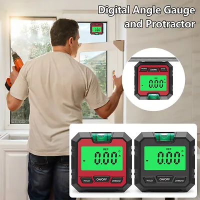 Magnetic Digital Angle Finder Gauge  With Soak Water Inclinometer Protractor LCD • £11.87