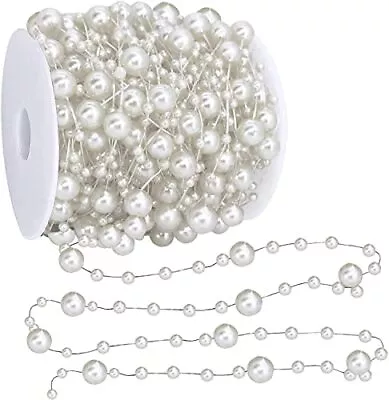 66 Ft Christmas Beads Garland Decoration Pearl Strands Chain For Christmas Tree • $11.43