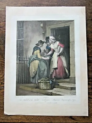 £135 • Buy 1795 Cries Of London Mackerel! F Wheatly Antique Print Fish Seller Schiavonetti