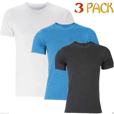 Pack Of 3 Mens Basic Thermal Vest Underwear Warm Super Soft Brushed Thermals Top • £12.95