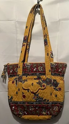 Vera Bradley French Yellow Paddy Bag Tote Retired Vintage 1999 Made USA 11”x10” • $13.98