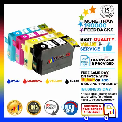 10x YYUDA (NoN-OEM) Ink T140 T1401-4 For Epson Workforce 7520 7010 545 840 • $24.80