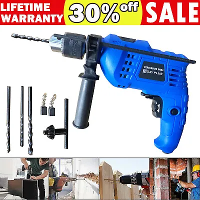 Corded Impact Hammer Drill Electric Screwdriver Variable Speed Power Tools AAA • £17.30